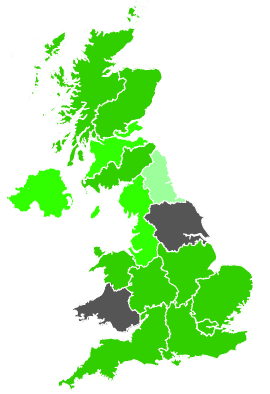 Click on a region for air pollution levels for 24/09/1989