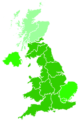 Click on a region for air pollution levels for 24/10/1994
