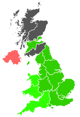 Click on a region for air pollution levels for 24/10/1997