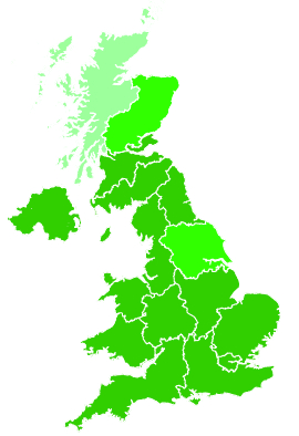 Click on a region for air pollution levels for 24/10/2001