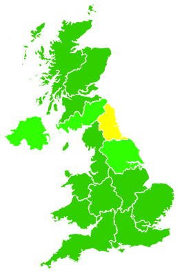 Click on a region for air pollution levels for 24/10/2006
