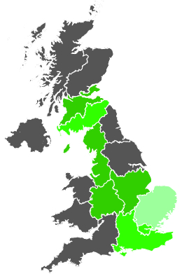 Click on a region for air pollution levels for 24/11/1986