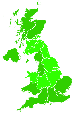 Click on a region for air pollution levels for 24/11/2002