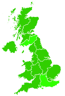 Click on a region for air pollution levels for 24/11/2008