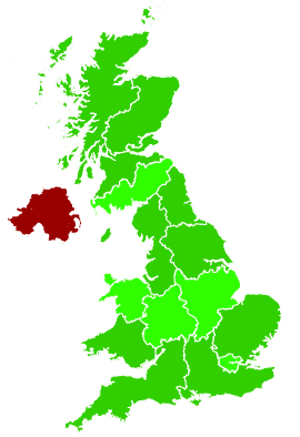 Click on a region for air pollution levels for 24/11/2013