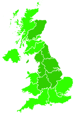 Click on a region for air pollution levels for 24/11/2019