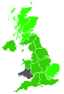 Click on a region for air pollution levels for 24/12/1991