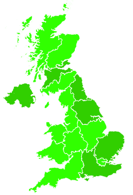 Click on a region for air pollution levels for 24/12/1996