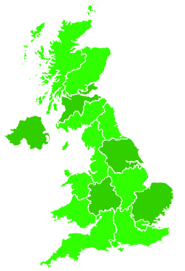 Click on a region for air pollution levels for 24/12/2018