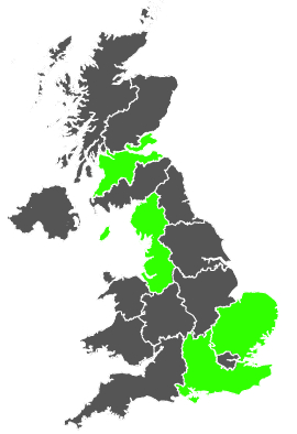 Click on a region for air pollution levels for 25/01/1987