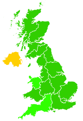 Click on a region for air pollution levels for 25/02/2013
