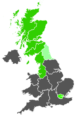 Click on a region for air pollution levels for 25/03/1987