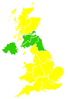 Click on a region for air pollution levels for 25/04/2026