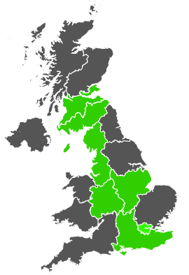 Click on a region for air pollution levels for 25/05/1986