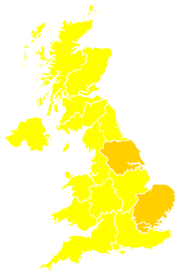 Click on a region for air pollution levels for 25/05/2008
