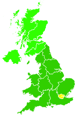 Click on a region for air pollution levels for 25/06/2013