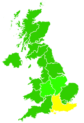 Click on a region for air pollution levels for 25/06/2019