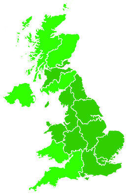 Click on a region for air pollution levels for 25/07/2005