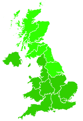 Click on a region for air pollution levels for 25/07/2017