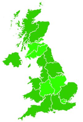 Click on a region for air pollution levels for 25/10/1992