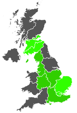 Click on a region for air pollution levels for 25/12/1986