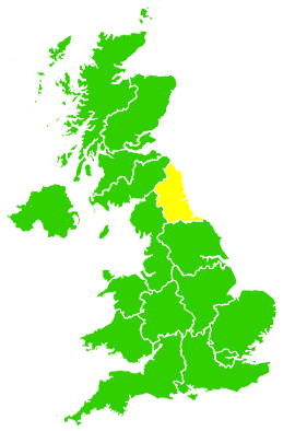 Click on a region for air pollution levels for 26/01/2001