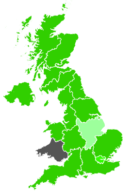 Click on a region for air pollution levels for 26/03/1992