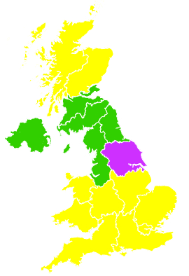 Click on a region for air pollution levels for 26/04/2026