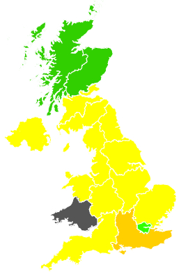 Click on a region for air pollution levels for 26/05/1990