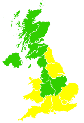 Click on a region for air pollution levels for 26/05/2005