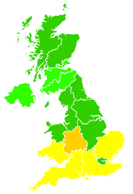 Click on a region for air pollution levels for 26/05/2026