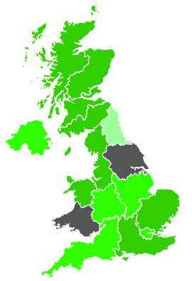 Click on a region for air pollution levels for 26/06/1987