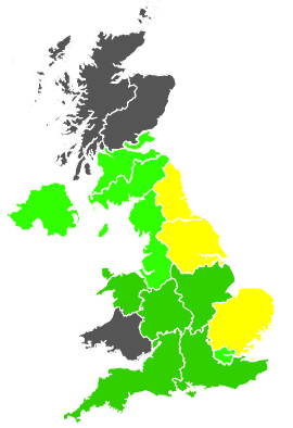 Click on a region for air pollution levels for 26/07/1989