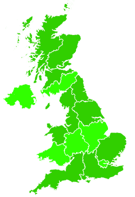 Click on a region for air pollution levels for 26/07/1993