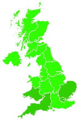Click on a region for air pollution levels for 26/07/1997