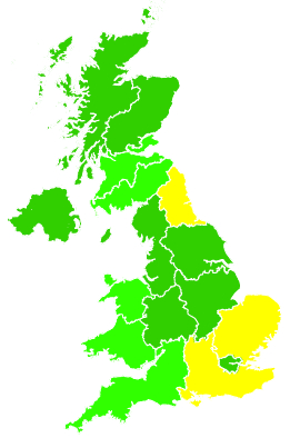 Click on a region for air pollution levels for 26/07/2002