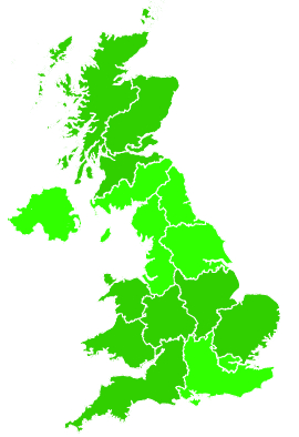 Click on a region for air pollution levels for 26/07/2009