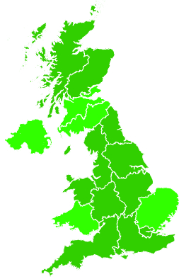 Click on a region for air pollution levels for 26/08/1994