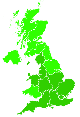 Click on a region for air pollution levels for 26/08/1995
