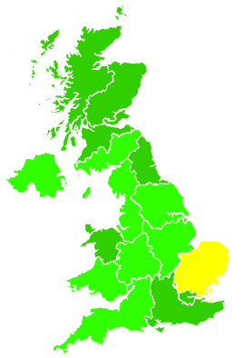 Click on a region for air pollution levels for 26/08/2006