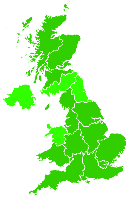 Click on a region for air pollution levels for 26/08/2007