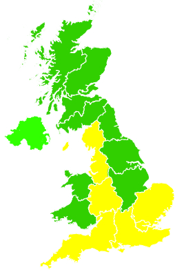 Click on a region for air pollution levels for 26/08/2013