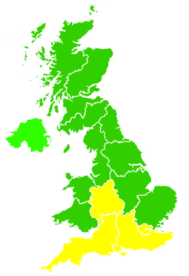 Click on a region for air pollution levels for 26/08/2026