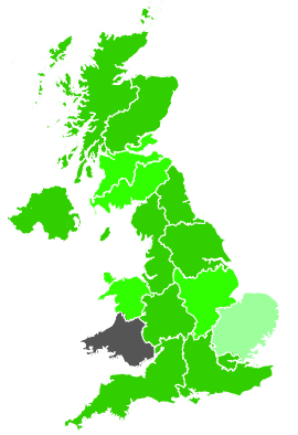 Click on a region for air pollution levels for 26/09/1991
