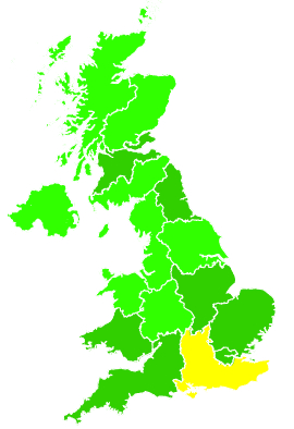 Click on a region for air pollution levels for 26/09/2013