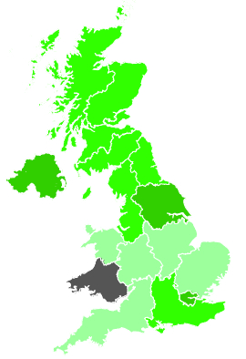 Click on a region for air pollution levels for 26/10/1991