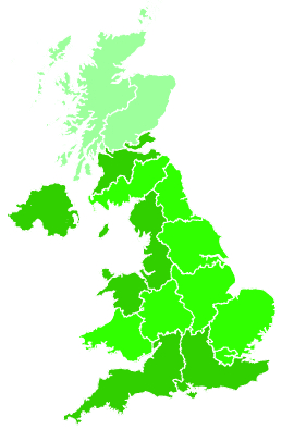 Click on a region for air pollution levels for 26/10/1994
