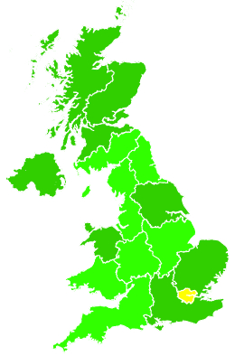 Click on a region for air pollution levels for 26/10/2007