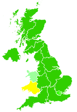 Click on a region for air pollution levels for 26/10/2022