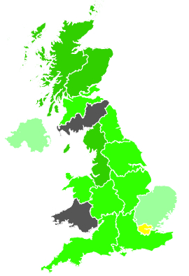 Click on a region for air pollution levels for 26/11/1989